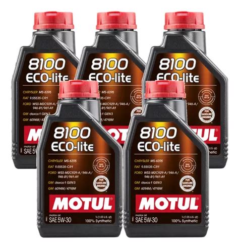 Kit Troca Óleo Motor Motul 8100 Eco lite 5w 30 5l Parcelamento sem juros