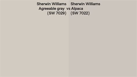 Sherwin Williams Agreeable Gray Vs Alpaca Side By Side Comparison