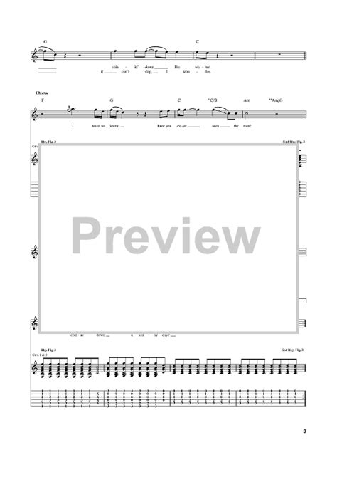 Have You Ever Seen The Rain Sheet Music By Creedence Clearwater Revival For Guitar Tab Sheet