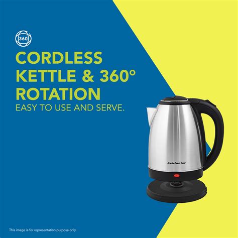 Kelvinator Fabulo L Electric Kettle Steel Black Keks