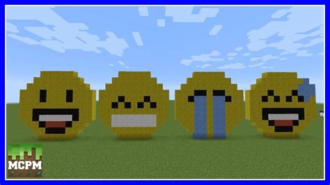 How To Build Emoji's Pixel Art In Minecraft - YouTube