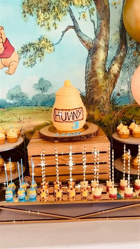 Ideas for Winnie the Pooh Themed Baby Shower Dessert Table