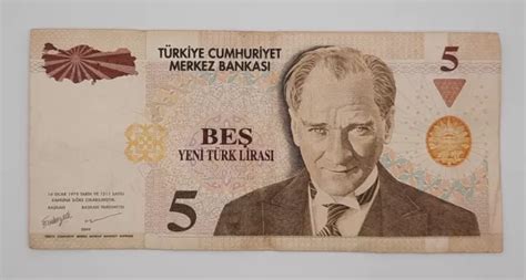 Central Bank Of Turkey Turkish Lira Banknote Serial No D