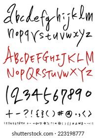 Handwritten Graffiti Font Alphabet Artistic Hip Vector De Stock Libre