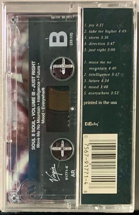 Soul Ii Soul Vol Iii Just Right Cassette 1992 Virgin New Sealed Ebay