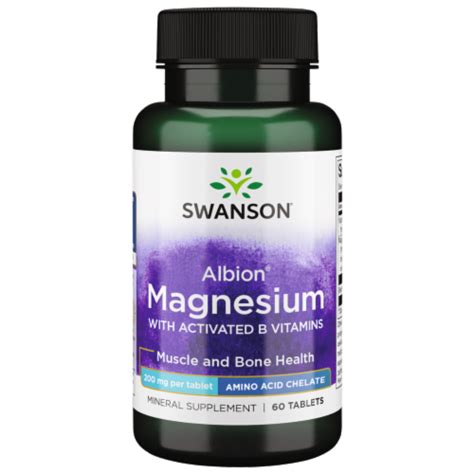 Swanson Chelated Trs Magnesium 60 Tablets, 200 mg 60 VEGAN TABS - Kroger