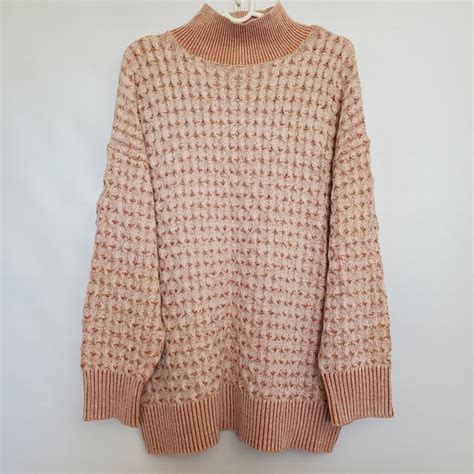 Knox Rose Sweaters Knox Rose Knit Sweater Mock Neck Ribbed Hemline