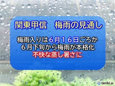 関東甲信の「梅雨入り」 平年より遅く16日ごろの見通し 今年はどんな梅雨（tenkijp）｜dメニューニュース（nttドコモ）