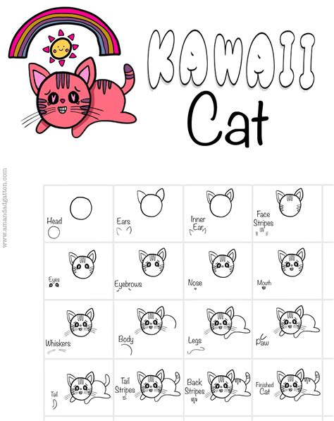 Author Amanda Gatton How To Draw A Cat In Styles Folk And Kawaii