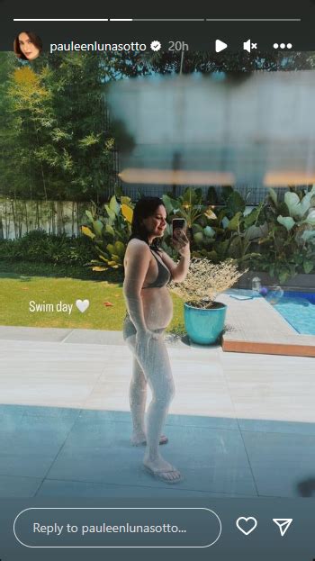 Pauleen Luna Muling Ipinasilip Ang Baby Bump Swim Day