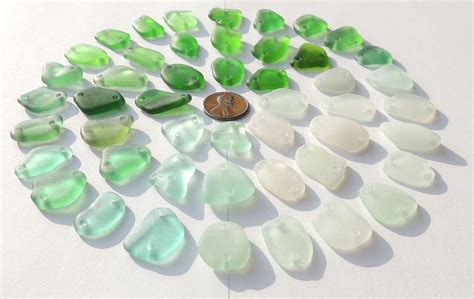 Genuine Double Drilled Surf Tumbled Sea Beach Glass For Etsy