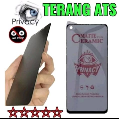 Jual Tg Tempered Glass Ceramic Spy Oppo A Anti Gores Matte Privacy