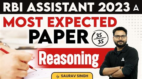 Rbi Assistant 2023 Rbi Assistant Reasoning Most Expected Paper