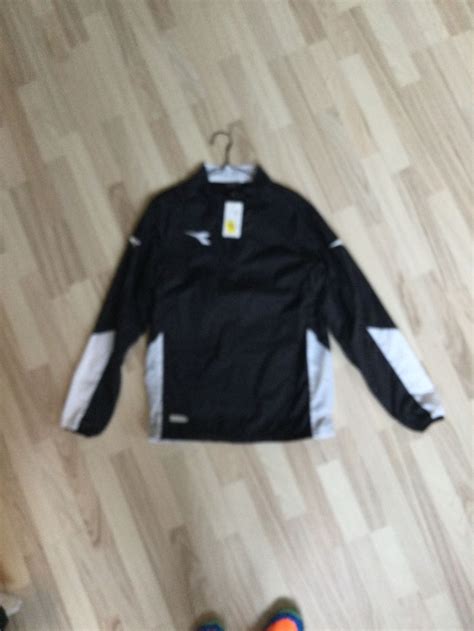 Diadora Windbreaker Equipo 1 Sort Hvid Medium Gomotion Fitness Og