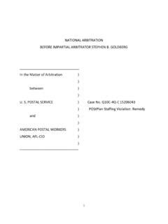 NATIONAL ARBITRATION In The Matter Of Arbitration National