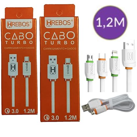 10 Cabo Hrebos Tipo C 3 0 Turbo Silicone 1 2mt Atacado Shopee Brasil