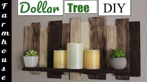 Dollar Tree Diy Rustic Floating Shelf Farmhouse Home Decor 2018 Youtube