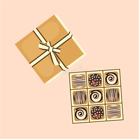 Box of chocolate stock vector. Illustration of dark - 117082815