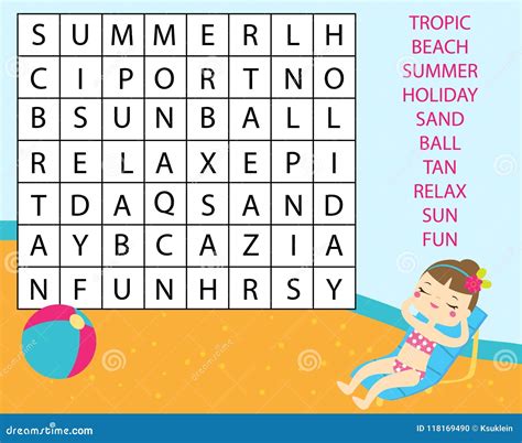 Educational Game For Children Word Search Puzzle Vector, 54% OFF