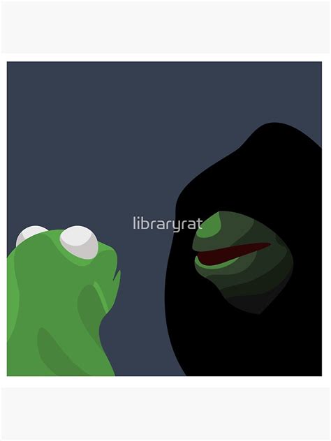 "Evil Kermit Meme" Poster by libraryrat | Redbubble