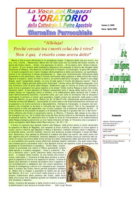 Giornalino Parrocchiale N 3 2009 By Cattedrale Isernia Issuu