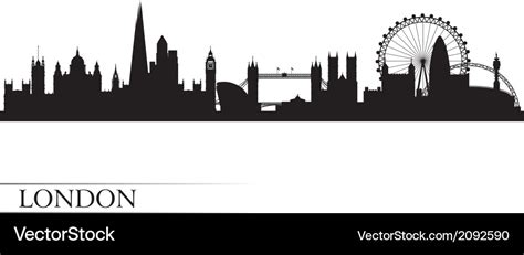 London city skyline silhouette background Vector Image