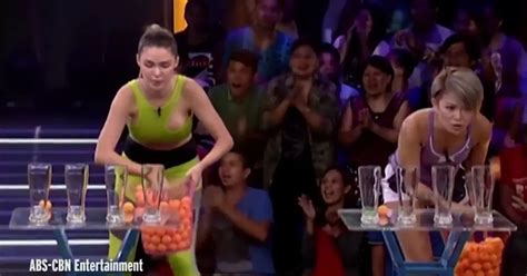 Models Boob Pops Out During Bouncer Round Competing For Millions On