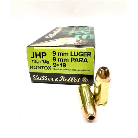 Mm Luger G Gr Jhp Nontox Sellier Bellot