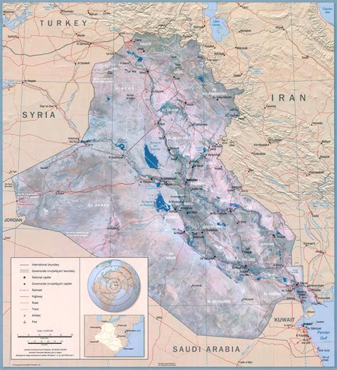 Large detailed political wall map of Iraq - 2003 | Iraq | Asia ...