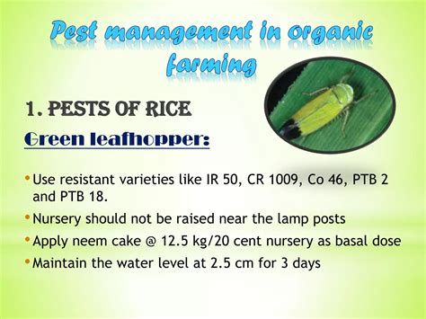 Pest Management In Organic Farming Ppt