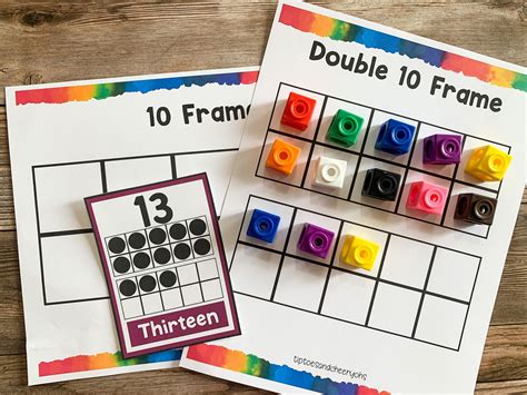 Ten Frame Flash Cards, Ten Frame Counting, Math Printable, Ten Frame ...