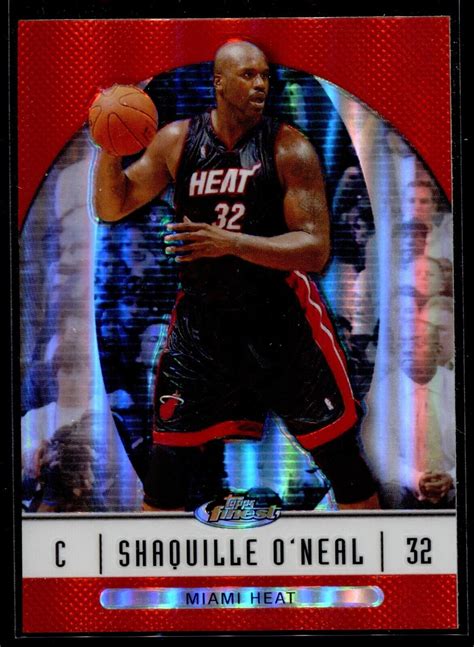 Topps Finest Refractor Shaquille O Neal Heat Hof Qty Ebay