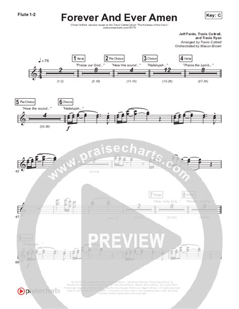 Forever And Ever Amen Choral Anthem Satb Flute Sheet Music Pdf Travis Cottrell Arr Travis