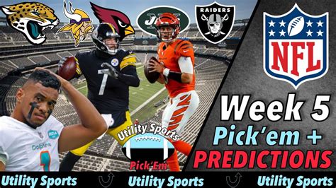 Nfl Week 5 Predictions And Pickem I Picks For Every Game In The Nfl Of