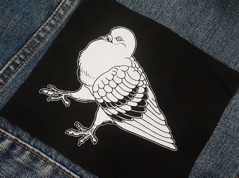 Pigeon Patch Alex Harvey Bird Patches Folk Punk Patch Patches For