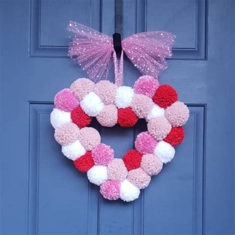 Pom Pom Wreath Etsy