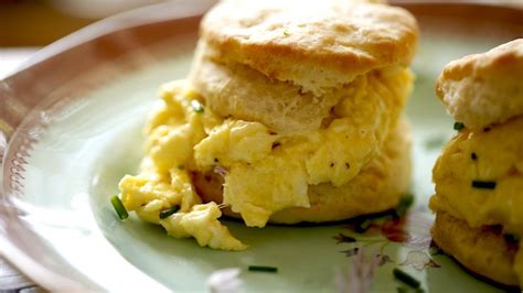 Buttermilk Biscuits with Soft Scrambled Eggs | Entertaining with Beth