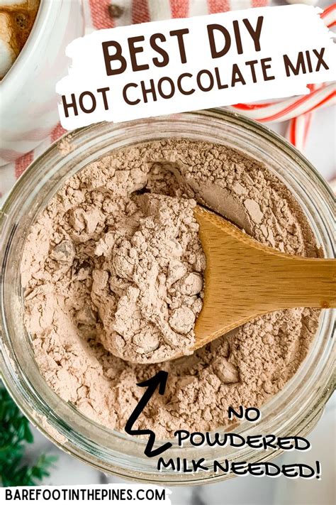Homemade Hot Chocolate Mix No Powdered Milk Barefoot In The Pines Recipe Homemade Hot