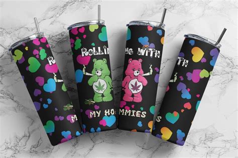 Care Bear Weed Rolling With My Homies 420 Cannabis 20oz Etsy Canada