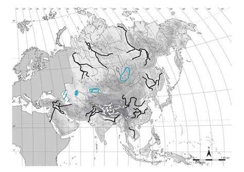 Print Map Quiz Mapa Asia Ríos y Lagos geografía 1 eso mapa de