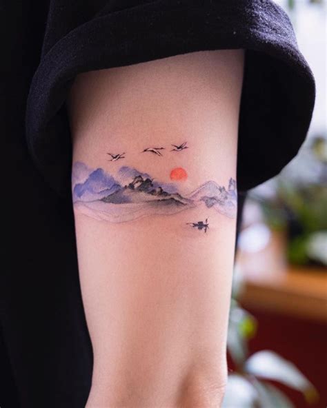 FrankyY Tattooist No Instagram Chinese Painting Mini Landscape