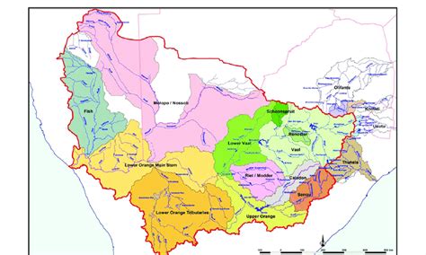 Orange River Map Of Africa