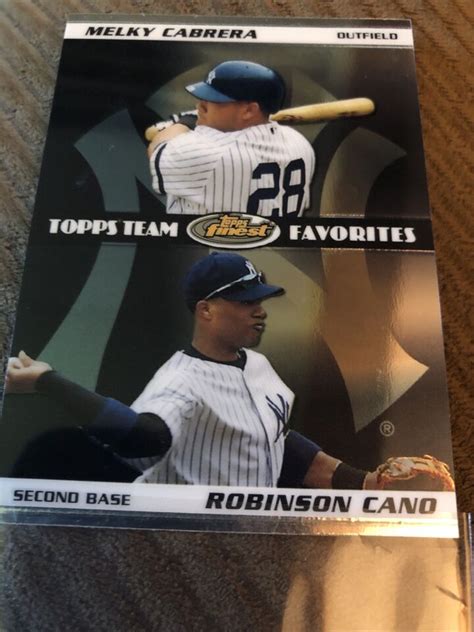 2008 Topps Finest Team Favorites Insert Melky Cabrera Robinson Cano