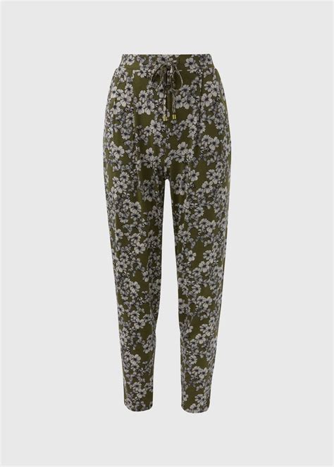 Khaki Butterfly Print Harem Trousers Matalan