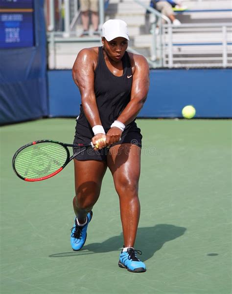 Professional Tennis Player Taylor Townsend Of United States In Action