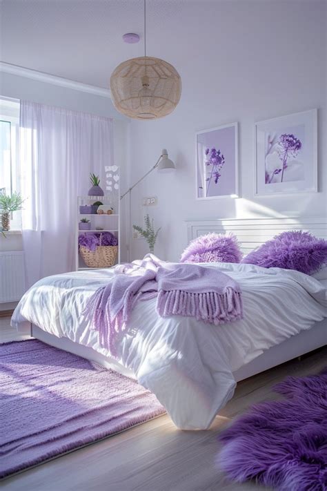 Purple Reign: 20 Stunning White and Purple Bedroom Ideas to Transform ...