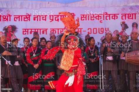 Lakhe Dancer Performing During The Lakhe Dance Festival In Kathmandu