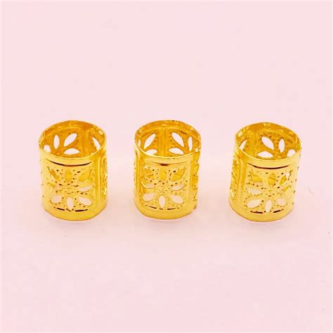 100pcs Lot Golden Silver Hair Braid Dread Dreadlock Beads Adjustable