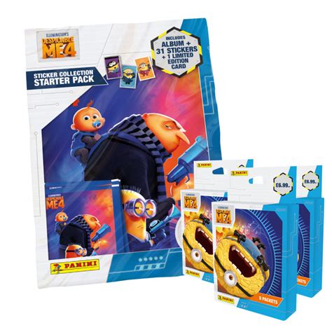 Despicable Me 4 Sticker Collection Bundle Of Three 8 Packet Multi