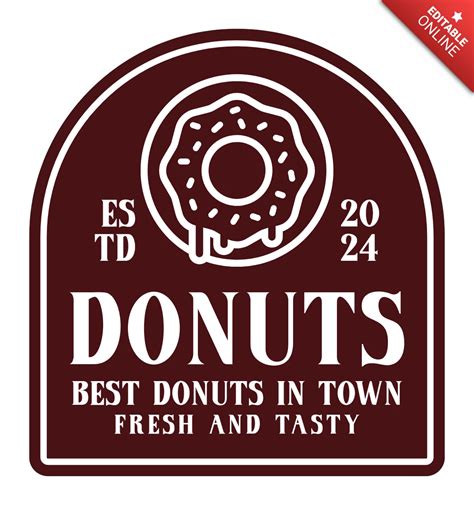 Fresh And Tasty Donuts Logo Design Template Free Design Template